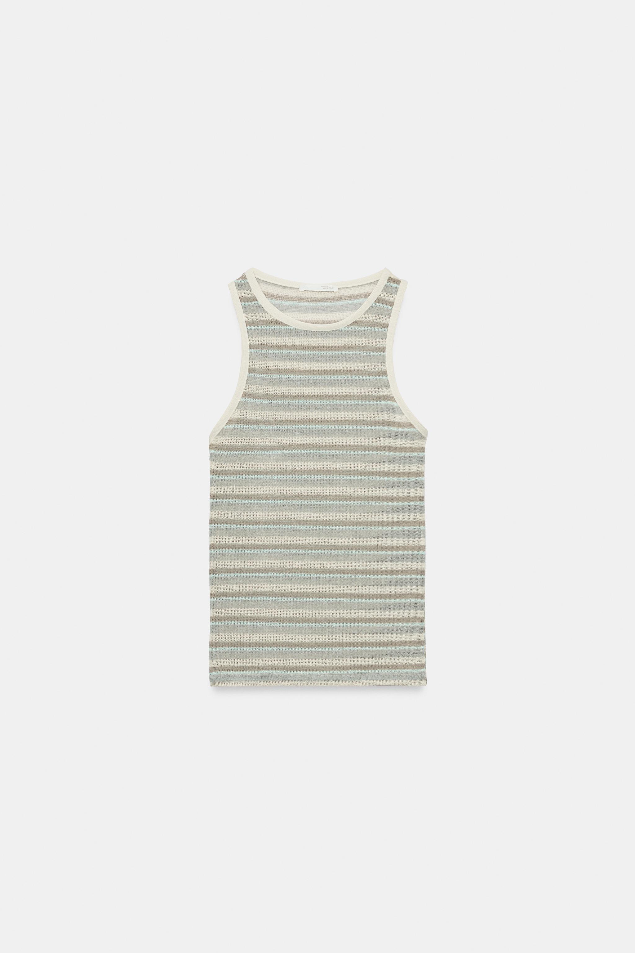STRIPED SLEEVELESS TOP
